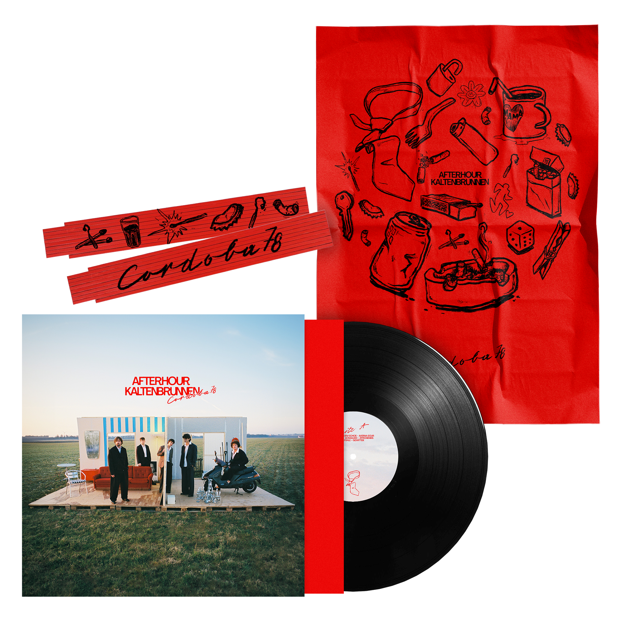 Bundle: Vinyl Album "Afterhour Kaltenbrunnen" + Poster + Meterstab